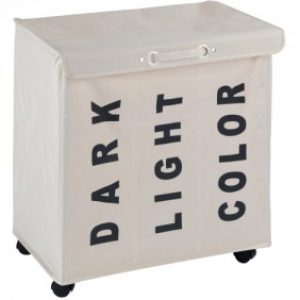 Panier à linge – Trivo – 3 compartiments – Avec couvercle – 116 L