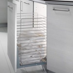 Paniers à linge extractibles chromés avec amortissement