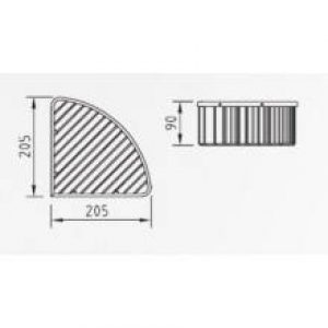 Panière murale d’angle Chrome Urban