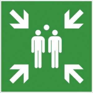 Panneau de signalisation – rigide – rassemblement extérieur