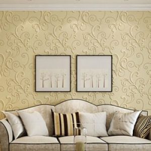 Papier peint contemporain intissé pour revêtement mural avec motif floral