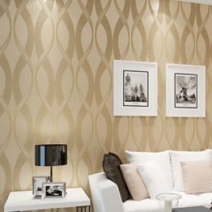 Papier peint moderne pour revêtement mural à motif en rayures verticales