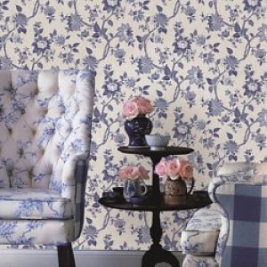 Papier peint mural de style classique avec motif floral