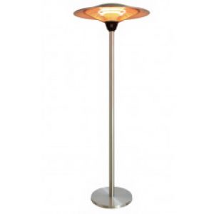 Parasol chauffant électrique sur mât BRESCIA en inox brossé