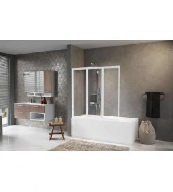Pare-baignoire à 3 panneaux escamotables aurora 9 novellini