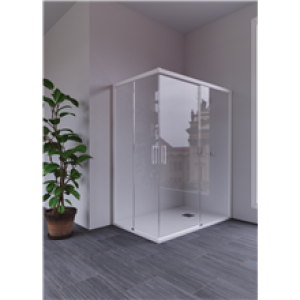 Pare-douche d’angle 2 fixes+2 coulissantes…