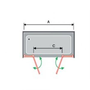 Pare-douche frontal 2 portes pivotantes NA515…