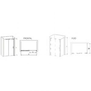 Paroi de douche frontale Kansas de Futurbaño