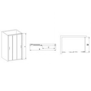 Paroi de douche frontale Memphis de Futurbaño