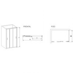 Paroi de douche frontale Siene de Futurbaño