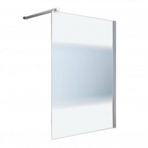 Paroi de douche ouverte 6mm – fixe réversible – profilé argent brillant Django