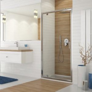 Paroi de douche – Pivotante -80/90 et 100cm – Verre transparent – Tyxo