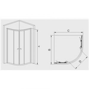 Paroi de douche semi-circulaire Élite de Futurbaño