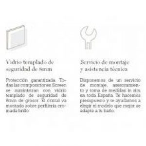 Paroi Screen 1 feuille fixe + battante – B10