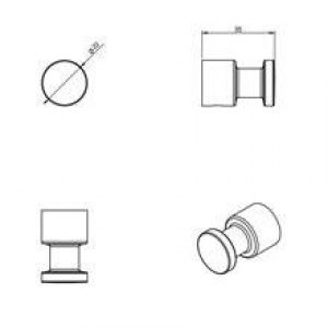 Patère bord architecte COSMIC