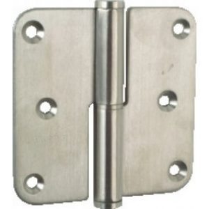 Paumelle à bouts ronds – nœud plat – acier inoxydable – 80×80 mm