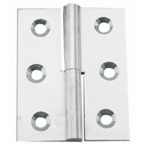 Paumelle de meuble en laiton nickelé