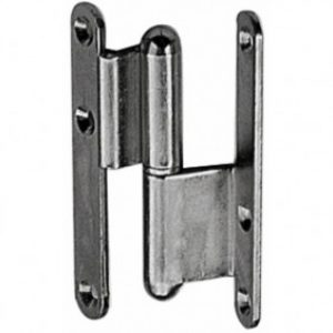 Paumelles menuiserie bois à nœuds ronds coudés en acier