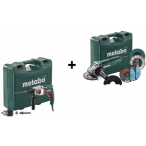 Perforateur SDS+ 800W BHE 2644 + meuleuse 125mm 750W + accessoires