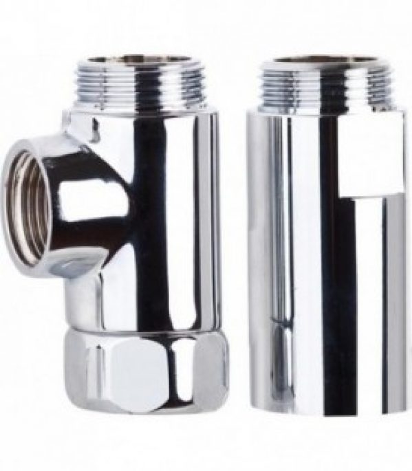 Pièce en T et d´espacement SCHELL avec écrou-tournant 3/4&Prime; chromée