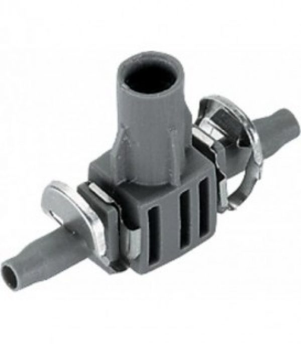 Pièce en T GARDENA pour gicleur de pulvérisation 4,6 mm(3/16&Prime;) Contenu : 5 pièces, 5 clapets de fermeture