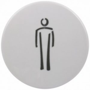 Pictogramme adhésif en porcelaine de Limoges – diamètre 80 mm