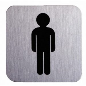 Pictogramme adhésif – inox satiné