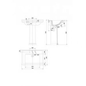 Piédestal pour lavabo Noble