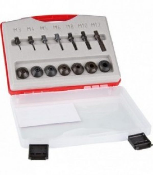 Piece a levre de rechange et mandrin fileté GESIPA de M3-M12 dans mallette plastique