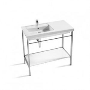 Pied chromé seul pour lavabo PRISMA