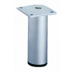 Pied de meuble aluminium rond