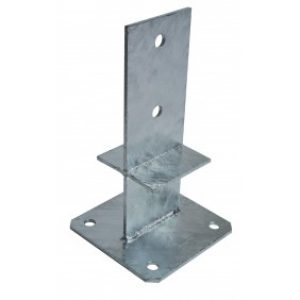 Pied de poteau en âme avec platine – PPS galva