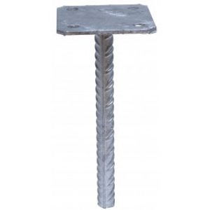 Pied de poteau simple – platine à sceller – PPSP