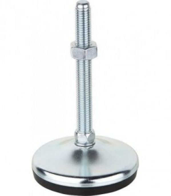 Pied de reglage acier Forme A d80mm, M10 X 50mm