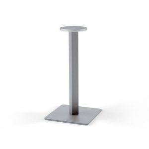 Pied de table central NUMI gris alu embase carrée