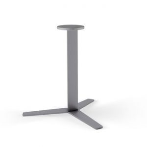 Pied de table central NUMI gris alu embase hélice