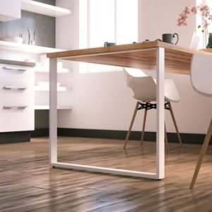 Pied de table rectangulaire TELESCOP Blanc H 720 réglable