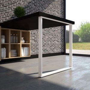 Pied de table rectangulaire TELESCOP Blanc H 870 réglable