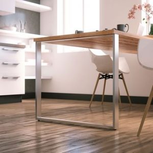 Pied de table rectangulaire TELESCOP Chromé H 720 réglable