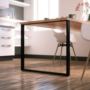 Pied de table rectangulaire TELESCOP Noir H 720 réglable