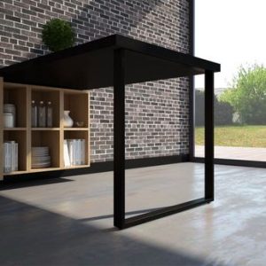 Pied de table rectangulaire TELESCOP Noir H 870 réglable