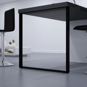 Pied de table rectangulaire TELESCOP Noir H 900 réglable