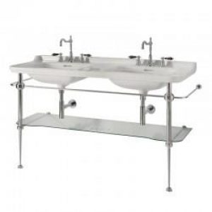 PIEDS LAITON CHROME AVEC TABLETTE 150 CM POUR WALDORF WD15055 – CRISTINA ONDYNA WD92051