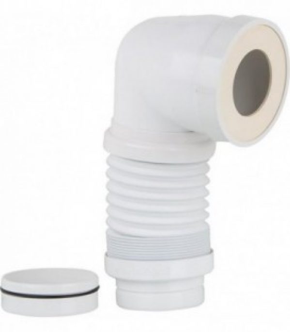 Pipe WC coudée extensible diametre: 93 à 100mm Longueur: 190 à 390mm