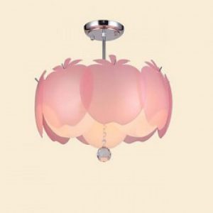 Plafonnier affleurant en Cristal décoré par des pommes en Plastique