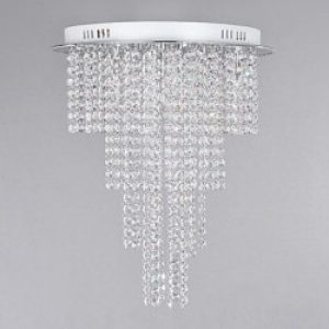 Plafonnier en Cristal encastré à 8 Lumières