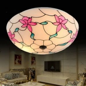 Plafonnier LED Rustique à motif fleurs