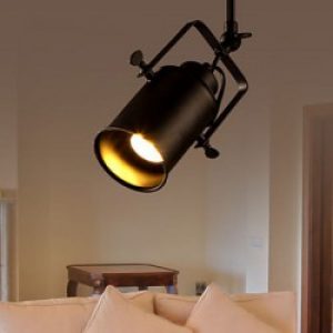 Plafonnier Noir en Métal à LED intégré