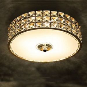 Plafonnier Rustique Rond en Cristal