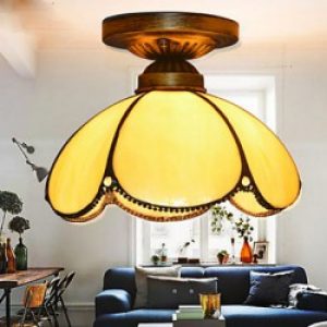 Plafonnier Rustique à Style Tiffany